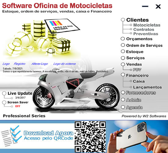 Programa para oficina de Motocicletas motos ordem de serviços