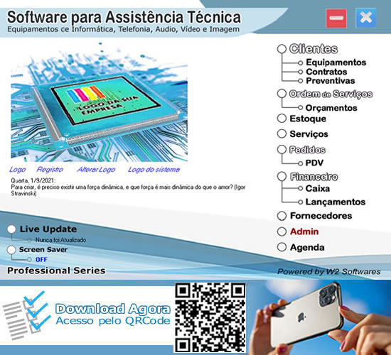 Software assistência técnica ordem de serviços celulares