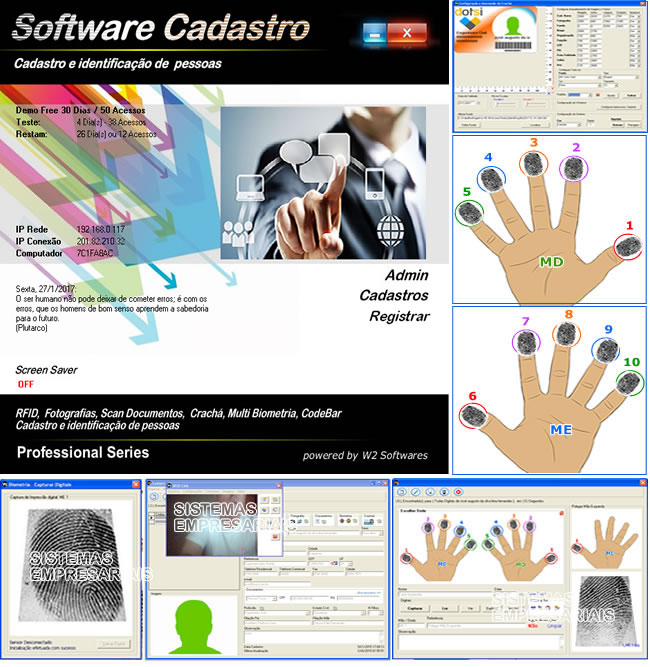 Software cadastro de clientes ou pessoas com foto biometria