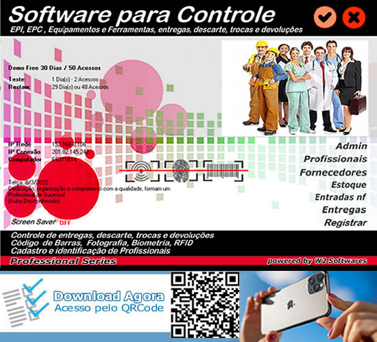 Software controle de EPI Sistema de Gestão de EPIs