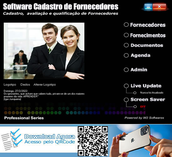 Software Controle de fornecedores e fornecimentos avaliação de fornecimento